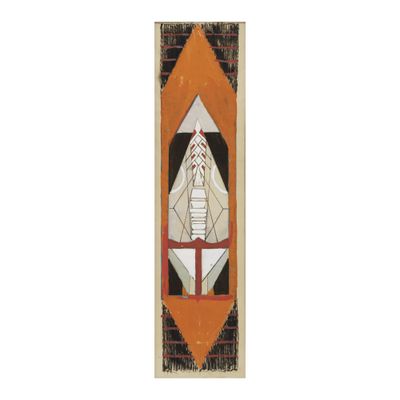 an image of a painting of a person in a boat