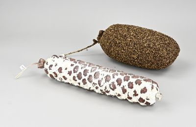 jouet pour chien en forme de tube à motif léopard, marron et blanc