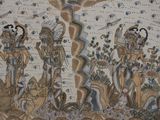 a picture of a painting of a group of people in a field