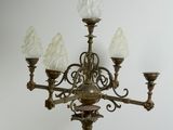 a lamp that is on a table with a white background