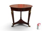 an image of a round table with a wooden top