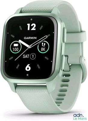 a close up of a smart watch on a white background