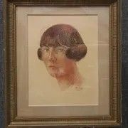 Marcel COUCY (1885-1964) « Portrait de femme coupe garçonne ». De...