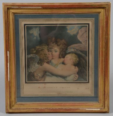 une image représentant un tableau où deux anges s'étreignent