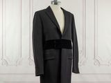 an image of a black coat on a mannequin