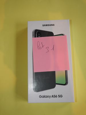 packaging of a samsung galaxy s9 with a notepad attached to it