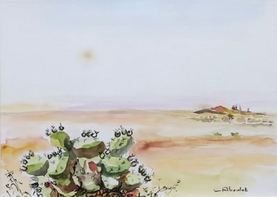 RIBOULET Claudine (1924-2013) Petite Tunisie, route de Monas…