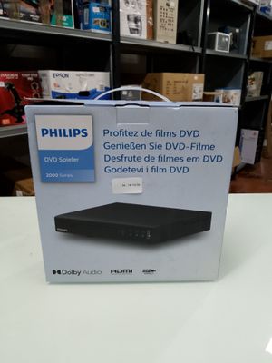 packaging of a dvd player sitting on a table in a store
