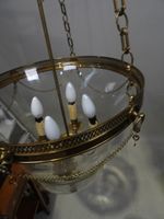 Paire de lanternes en verre et laiton, à quatre bras de lumi… (photo 6)