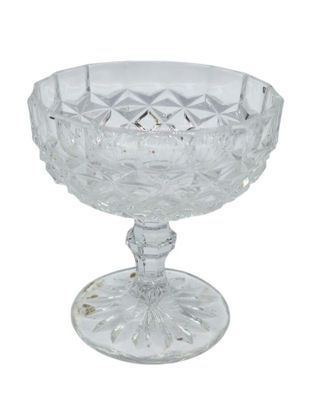 an image of a clear glass bowl on a white background