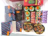 many different types of candy on the table