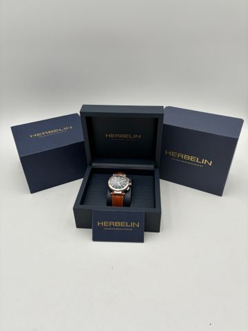 MICHEL HERBELIN - Montre bracelet d'homme chronographe en acier c...