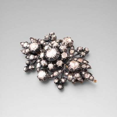 1880 Broche diamants taille rose