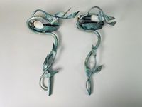 Paire de lustres électrifiés en tôle polychrome à huit bras … (photo 6)