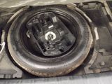 a close up of a tire on a vehicle