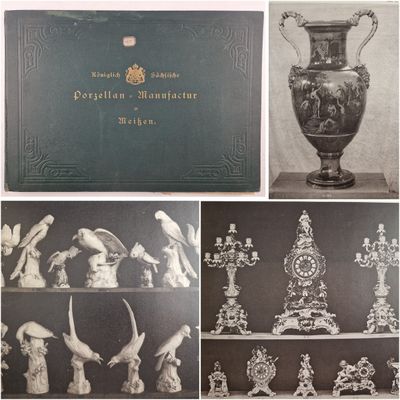 plusieurs photos de vases anciens et d'autres objets exposés sur une table
