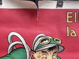 a bag with a picture of a boy in a helmet and goggles