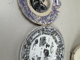 a lot of plates that are on the table